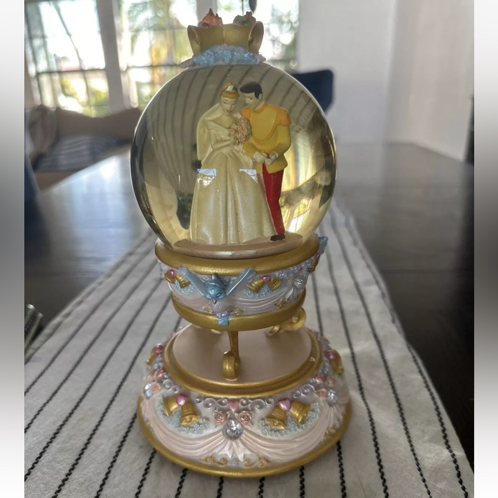 VTG Disney Cinderella Prince Charming Musical Snow Globe So This Is Love